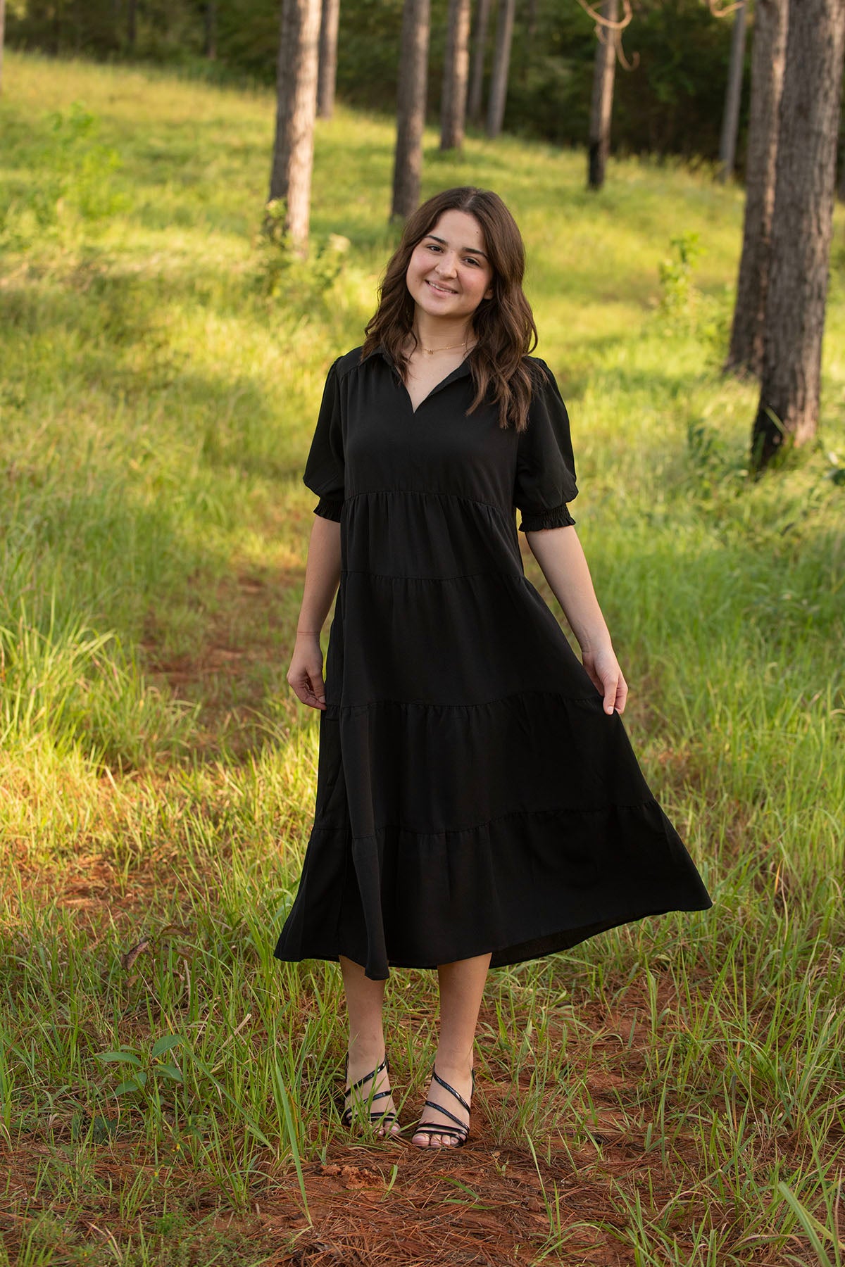 Black Collared Maxi Dress