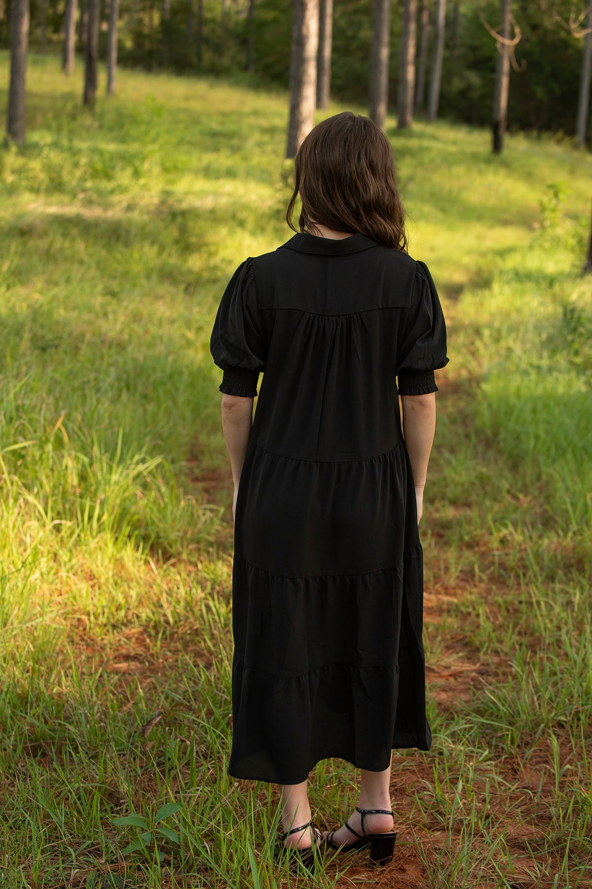 Black Collared Maxi Dress