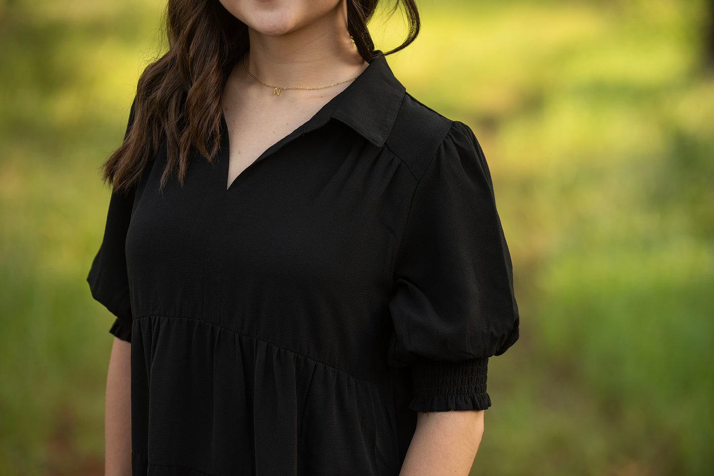 Black Collared Maxi Dress